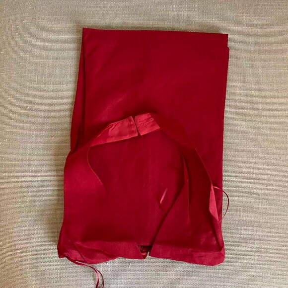 BEST Reformation Delilah Linen Maxi Dress Sz0 Lipstick Red Holiday Halter Party - Picture 6 of 11